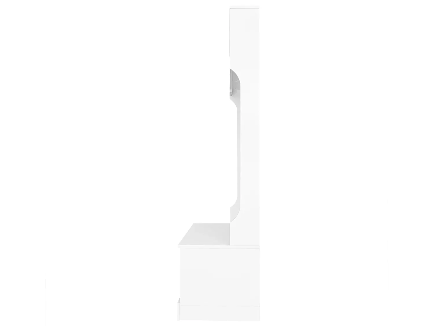 Móvel De Entrada|Hauss Spole Armário com 2 portas e 4 ganchos, em aglomerado, estilo minimalista. Branco