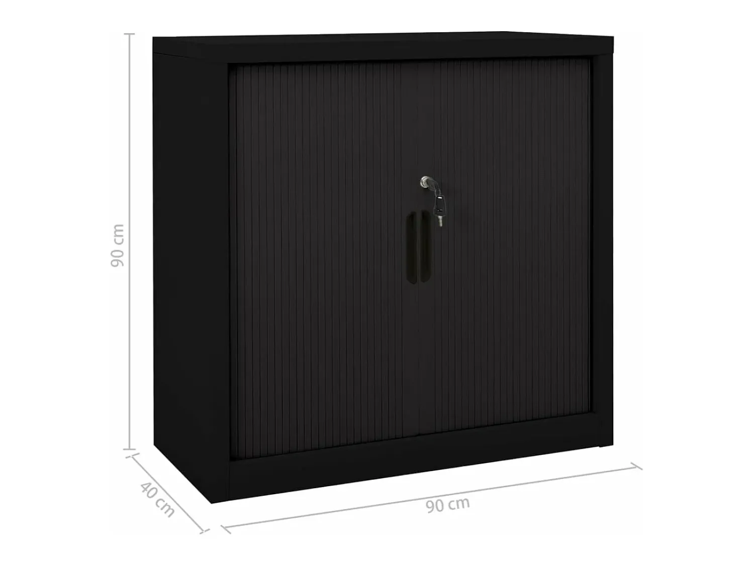 Discount vidaxl Armário com porta deslizante 90x40x90 cm aço Preto