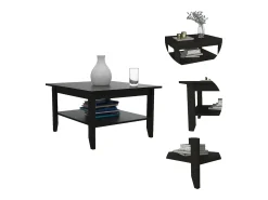 Mesa De Centro*TuHome Armário de casa de banho com a pia Madrid, com armário de arrumação Preto