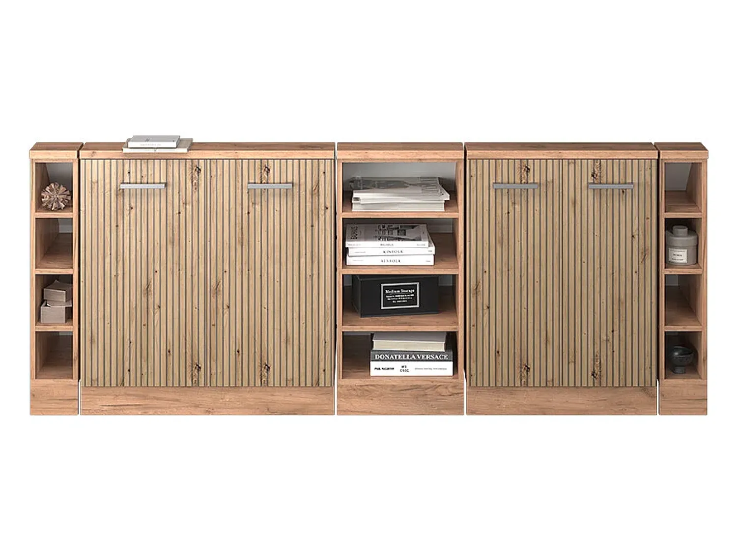 Best Vicco Armário de cozinha para sótão inclinado carvalho artesanal 210x46x81.6 r-line Natural claro