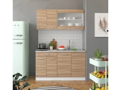 Vicco Armário de cozinha para sótão inclinado sonoma 210x46x81.6 r-line^ Móvel De Arrumação