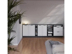 Móvel De Arrumação*Vicco Armário de cozinha para sótão inclinado casa de campo branca 80x46x81.6 r-line Branco sujo
