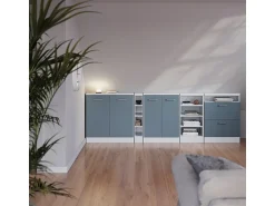 Móvel De Arrumação*Vicco Armário de cozinha para sótão inclinado -cinza 80x46x81.6 r-line Azul