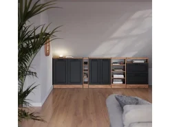 Sale Vicco Armário de cozinha para sótão inclinado casa de campo antracite 60x46x81.6 r-line Cinza antracite