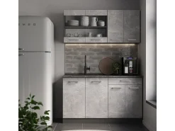 Outlet Vicco Armário de cozinha para sótão inclinado betão 60x46x81.6 r-line Cinzento claro