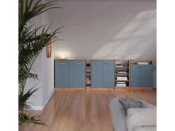 Móvel De Arrumação*Vicco Armário de cozinha para sótão inclinado -cinza 60x46x81.6 r-line Azul
