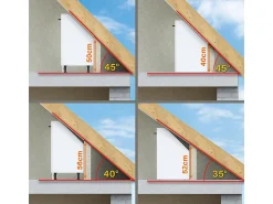 Clearance Vicco Armário de cozinha para sótão inclinado -cinza 80x46x81.6 r-line Azul