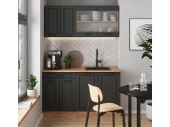 Móvel De Arrumação*Vicco Armário de cozinha para sótão inclinado casa de campo antracite 80x46x81.6 r-line Cinza antracite