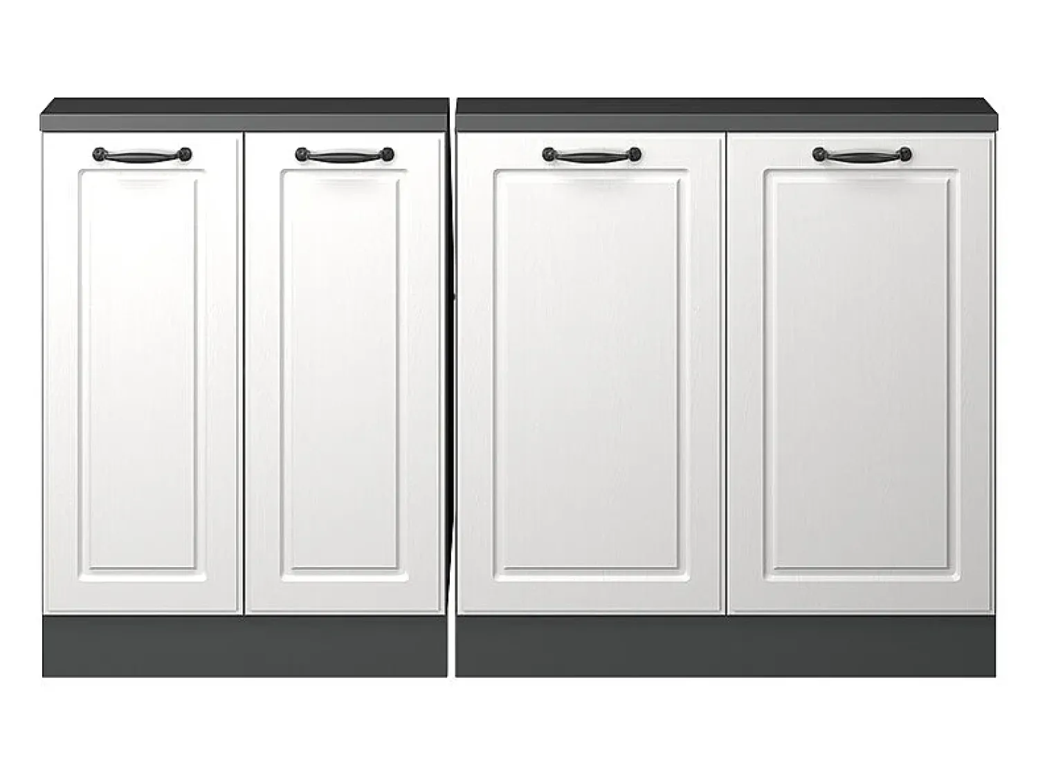 Móvel De Arrumação|Vicco Armário de cozinha para sótão inclinado casa de campo branca 140x46x81.6 r-line Branco sujo