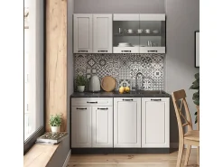 Vicco Armário de cozinha para sótão inclinado casa de campo branca 60x46x81.6 r-line^ Móvel De Arrumação