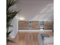 Móvel De Arrumação*Vicco Armário de cozinha para sótão inclinado sonoma 60x46x81.6 r-line Natural claro