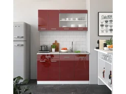 Móvel De Arrumação*Vicco Armário de cozinha para sótão inclinado brilhante/branco 60x46x81.6 r-line Vermelho