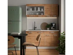 Vicco Armário de cozinha para sótão inclinado carvalho goldkraft 80x46x81.6 r-line^ Móvel De Arrumação