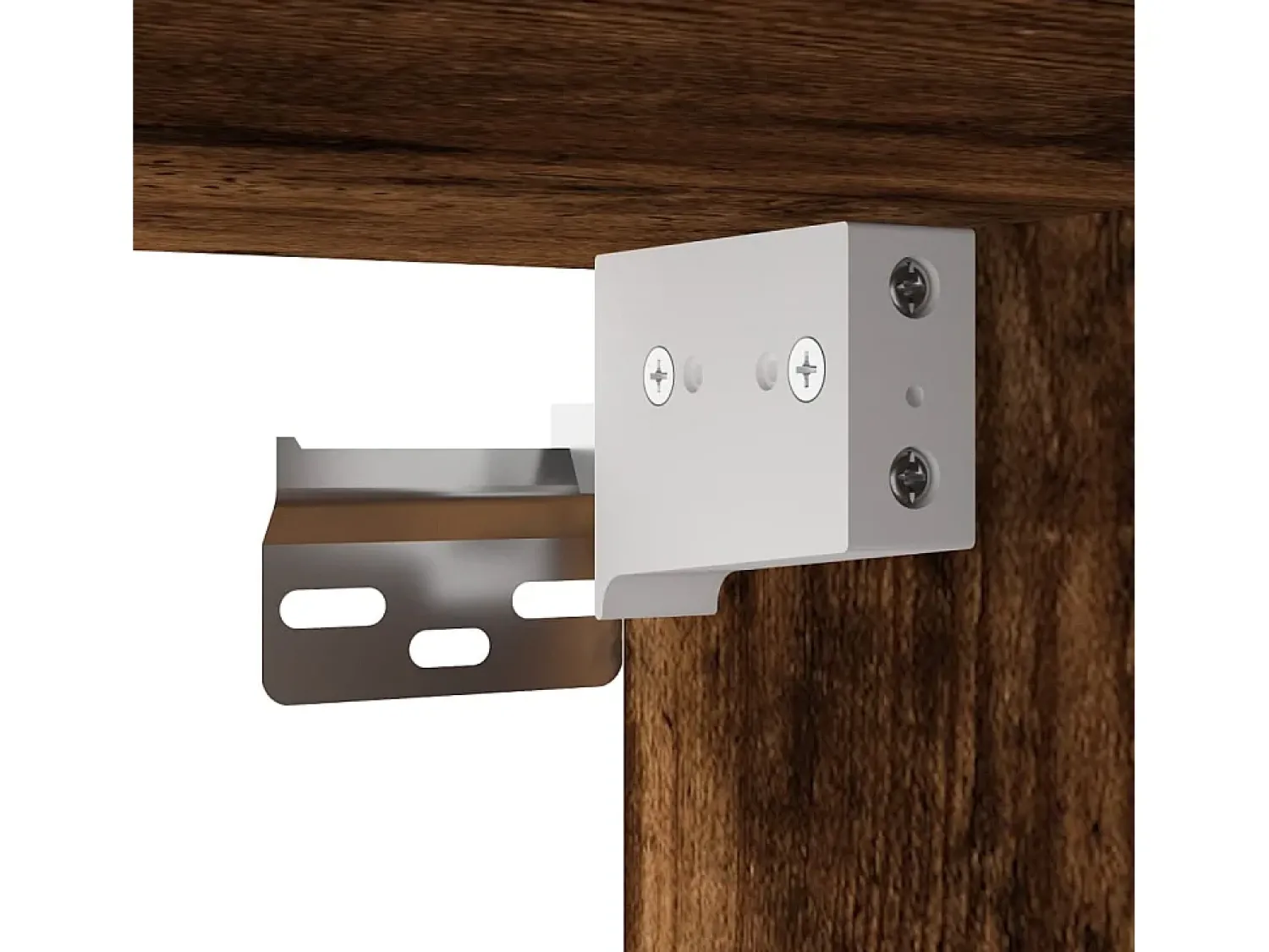 Prateleira*vidaxl Armário de parede c/ portas vidro 102x37x35 cm carvalho fumado Castanho