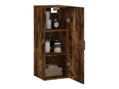 Prateleira|vidaxl Armário de parede 34,5x34x90 cm carvalho fumado Natural claro