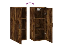 Prateleira|vidaxl Armário de parede 34,5x34x90 cm carvalho fumado Natural claro