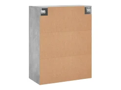 vidaxl Armário de parede 69,5x34x90 cm cinzento cimento^ Prateleira