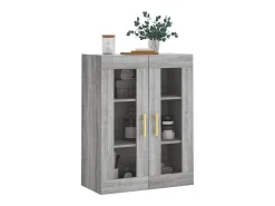 New vidaxl Armário de parede 69,5x34x90 cm sonoma Cinzento