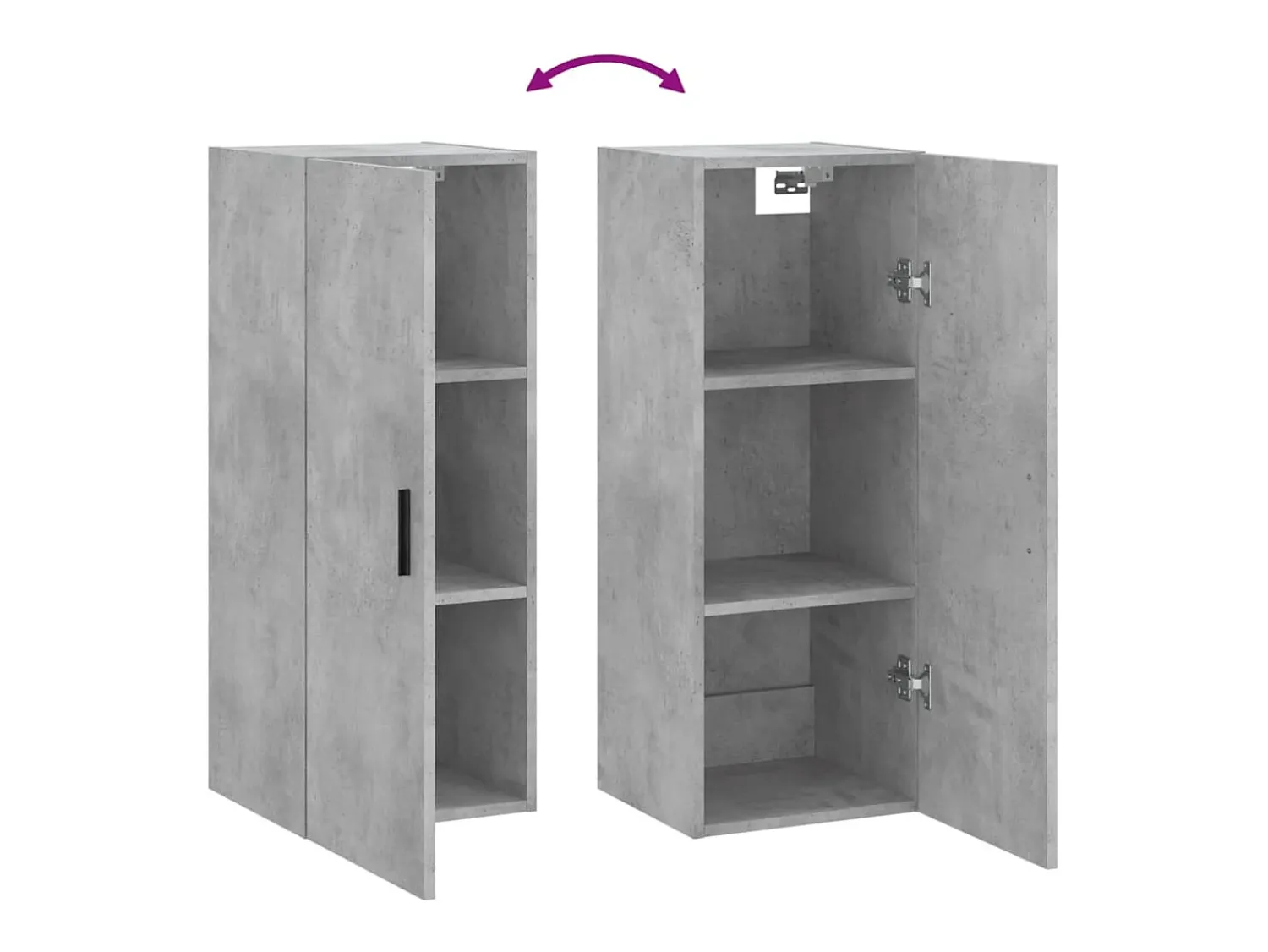 Sale vidaxl Armário de parede 34,5x34x90 cm cimento Cinzento
