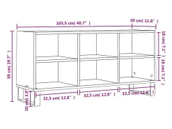 Discount vidaxl Armário de TV 103,5x30x50 cm derivados de madeira Branco