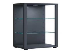 VCM Armário em pé Glasol Antracite A. 60 x L. 52 x P. 35 cm^ Vitrina