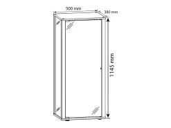 Clearance VCM Armário em pé Kavisa A. 115 x L. 50 x P. 38 cm Preto