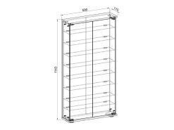 Sale VCM Armário em pé Stelas Branco A. 114 x L. 59 x P. 17 cm Multicor