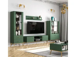 Sale Petits-Meubles Armário expositor de 1 porta e 2 gavetas Thalia Green Verde