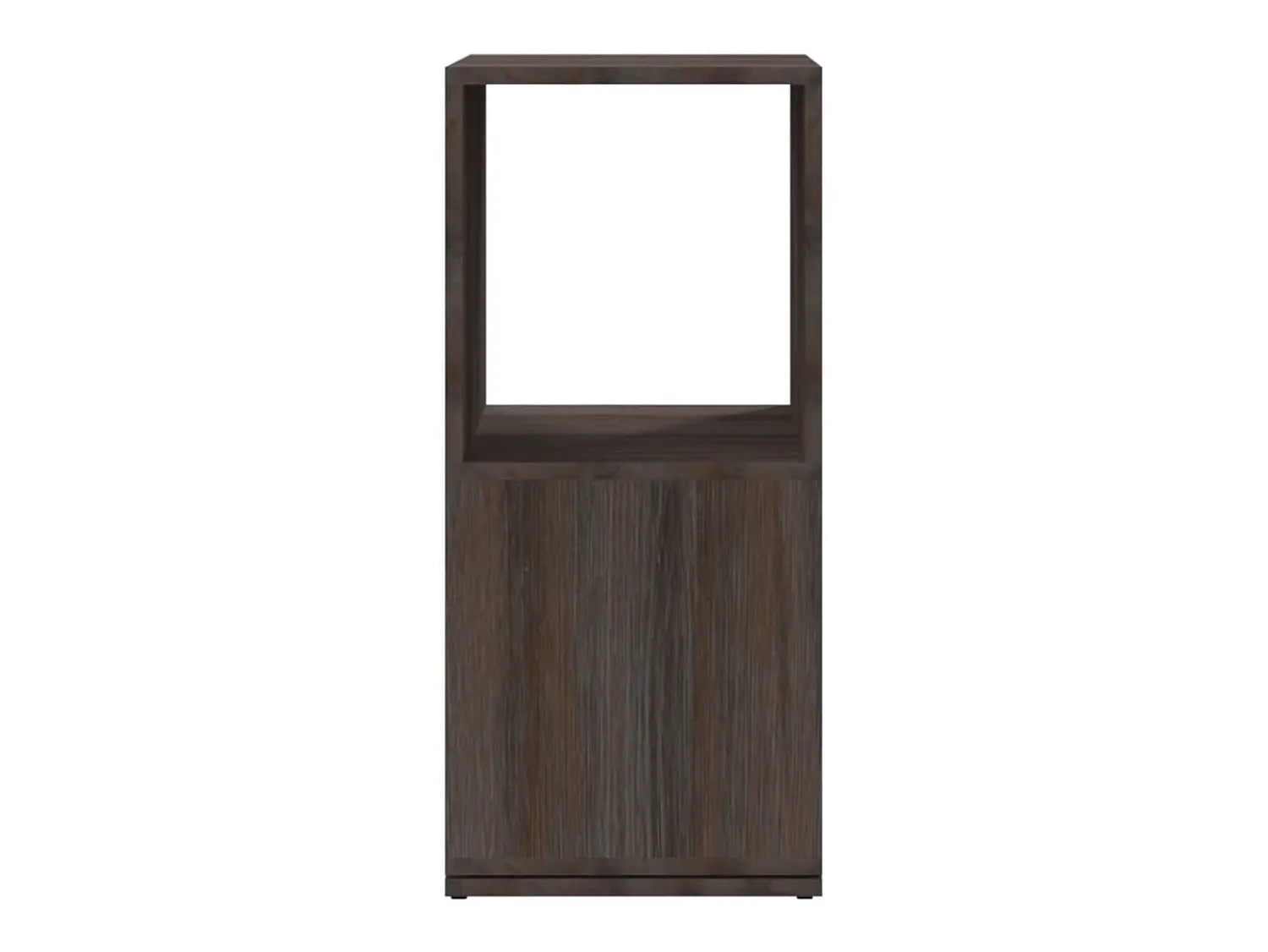 vidaxl Armário giratório 34,5x34,5x75,5cm aglom. cinza/carv. castanho^ Vitrina