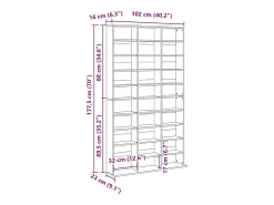 Móvel De Arrumação|vidaxl Armário p/ CD 102x16x177,5 cm derivados de madeira cor carvalho Natural claro