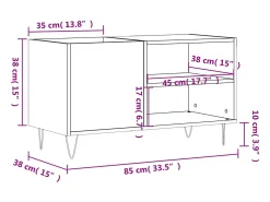 vidaxl Armário p/ discos 85x38x48 cm deriv. madeira carvalho sonoma^ Móvel De Arrumação