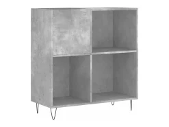 Clearance vidaxl Armário p/ discos 84,5x38x89 cm derivados madeira cinza-cimento Cinzento
