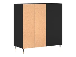 Móvel De Arrumação*vidaxl Armário para discos 84,5x38x89 cm derivados de madeira Preto