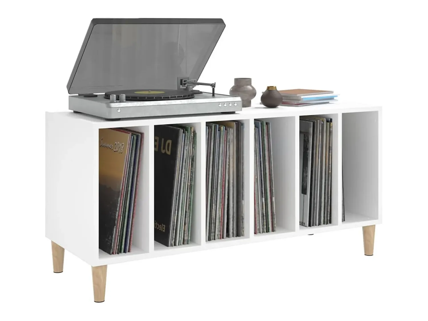 vidaxl Armário para discos 100x38x48 cm derivados de madeira^ Móvel De Arrumação