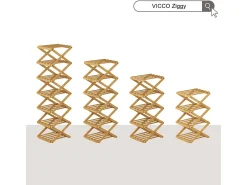 Vicco Armário para sapatos bambu 26x26.5x68.5 ziggy^ Móvel De Arrumação|Sapateira