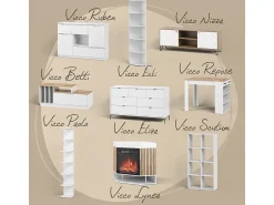 Móvel De Arrumação|Sapateira|Vicco Armário para sapatos 45x30x114 stepy Branco