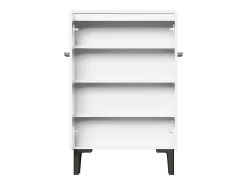 Móvel De Arrumação|Sapateira*Hauss Spole Armário para sapatos com 2 portas - prateleiras ajustáveis ​​​​60 × 34,5 x 95 cm Branco