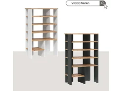 Clearance Vicco Armário para sapatos carvalho antracite/goldkraft 60x34.4x100 marlon Cinza antracite