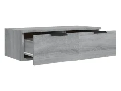 Prateleira|vidaxl Armário parede 2pcs 68x30x20cm derivados madeira cinza sonoma Cinzento
