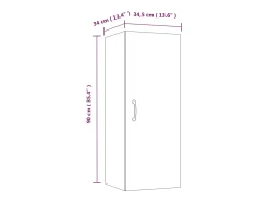 Online vidaxl Armário parede 34,5x34x90 cm derivados madeira sonoma Cinzento