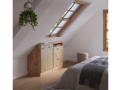Móvel De Arrumação|Vicco Armário sótão carvalho artesanal/carvalho goldkraft 120x46x81.6 rion Natural claro