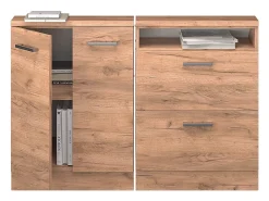 Móvel De Arrumação|Vicco Armário sótão carvalho goldkraft 120x46x81.6 rion Natural escuro