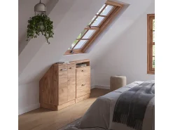 Móvel De Arrumação|Vicco Armário sótão carvalho goldkraft 120x46x81.6 rion Natural escuro