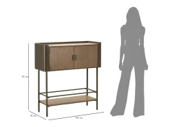 Consola* ARMÁRIO TORONTO 100X42X110 CM Castanho