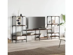 Móvel De Tv* Armário TV 206,5x28,5x95cm derivados madeira carvalho PT910375 Castanho