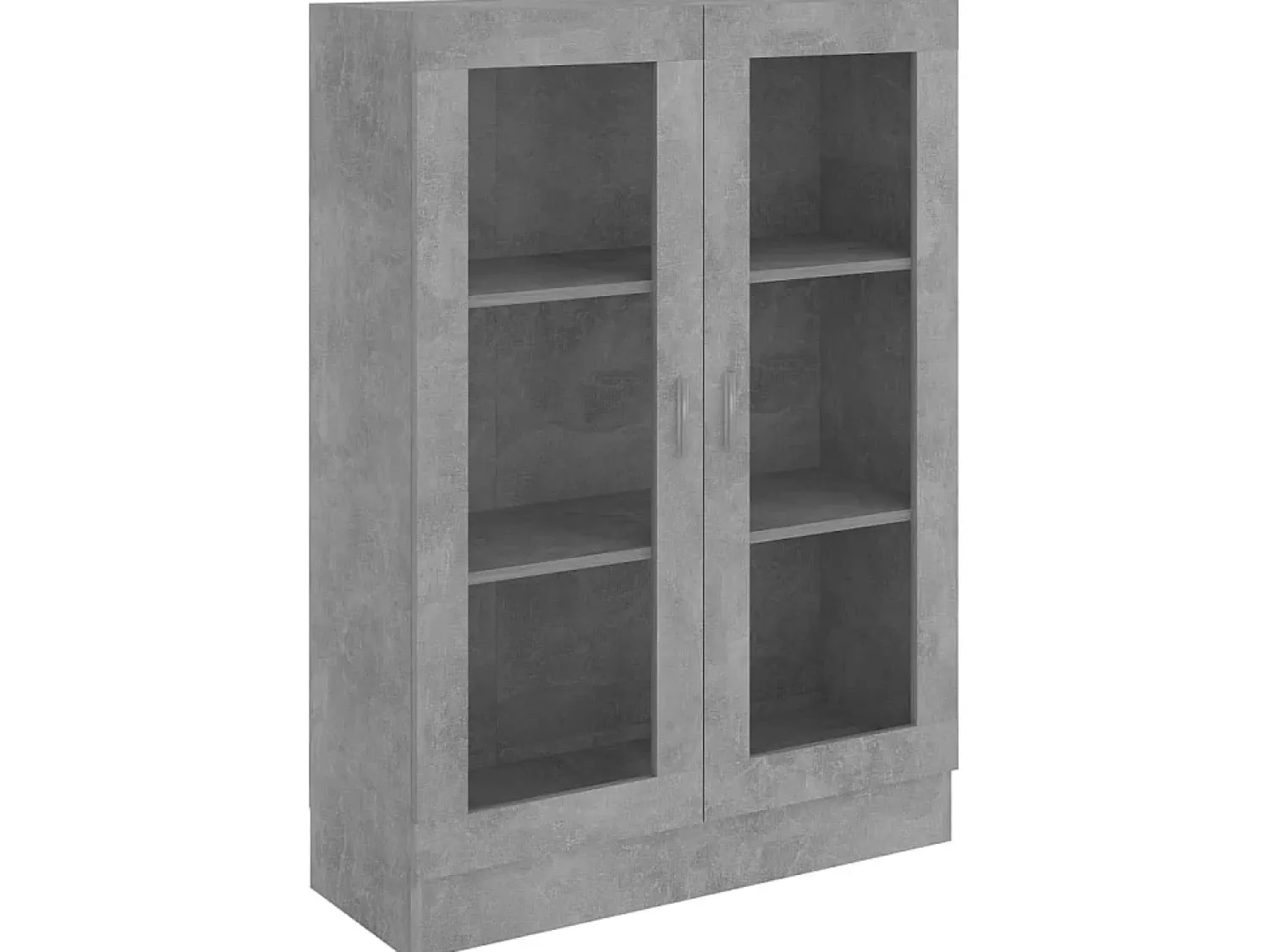 Vitrina* Armário vitrine derivados de madeira cinza cimento PT198835 Cinzento