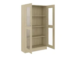 Sale Armário vitrine derivados de madeira carvalho sonoma PT375901 Castanho