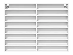 Vitrina* Armário vitrine 100x8,5x75 cm derivados de madeira PT666939 Branco