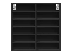 Vitrina|vidaxl Armário vitrine 60x8,5x58 cm derivados de madeira Preto