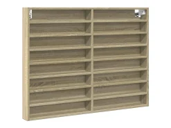Sale vidaxl Armário vitrine 100x8,5x75 cm derivados madeira carvalho sonoma Castanho